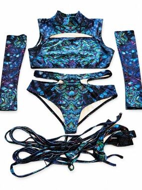 Candy Catz Peekok Vol. 2 Cutout Rave Set XL 5 Piece Festival Outfit